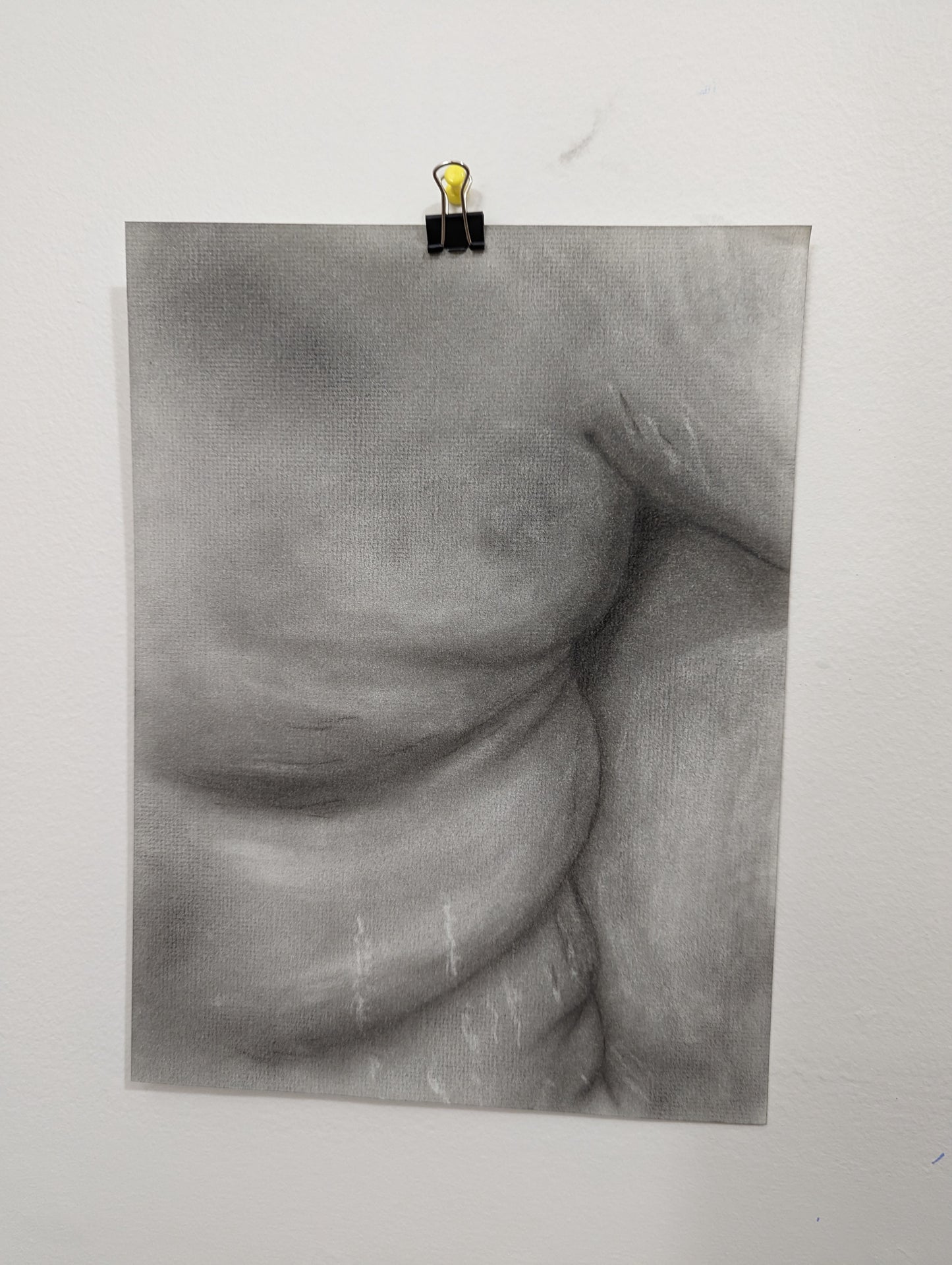 ORIGINAL ARTWORK - Pieces of Me #4, Hand Drawn Self Portrait Charcoal Art