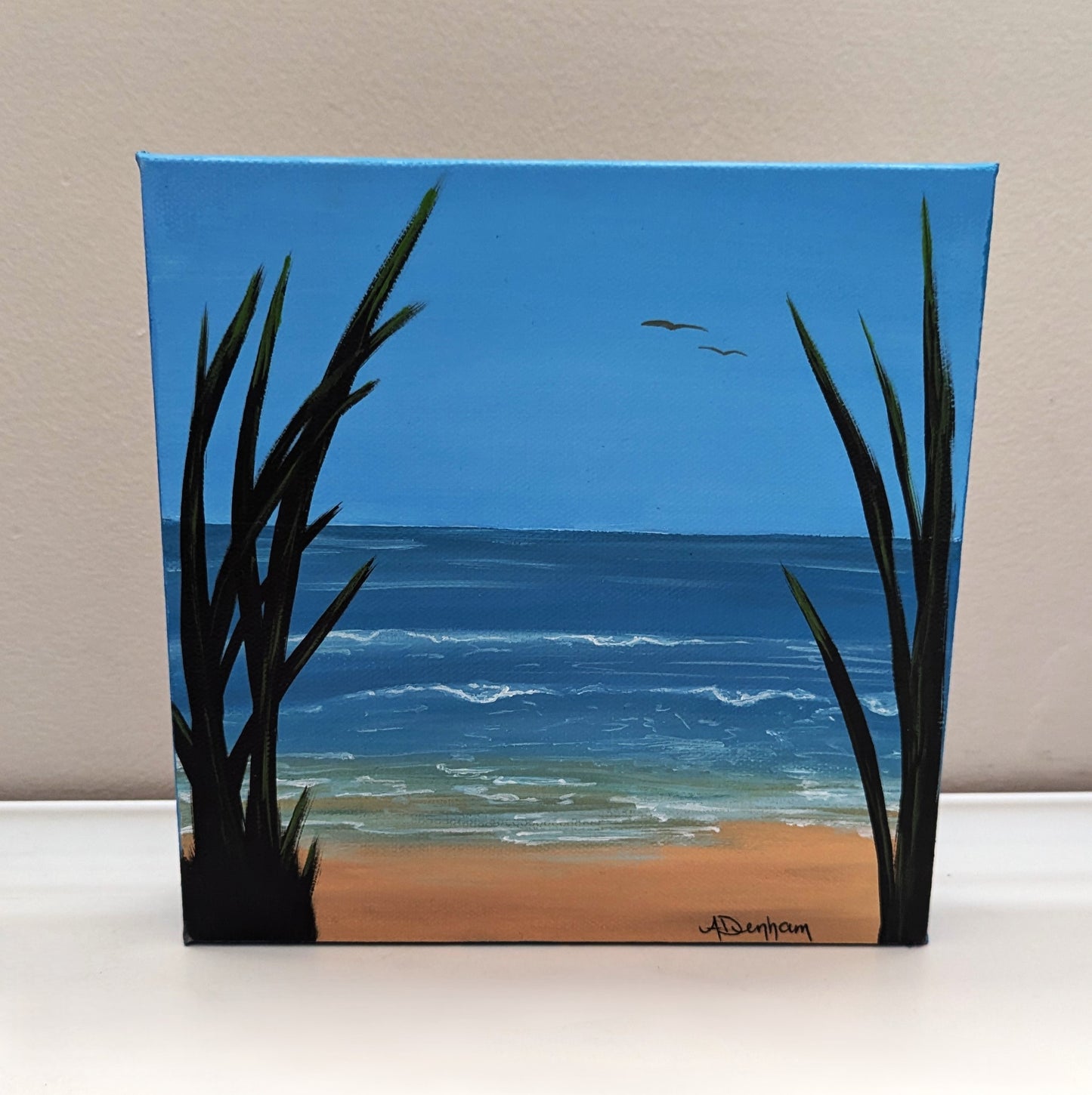 Hidden Escape, Beach Path Acrylic Painting