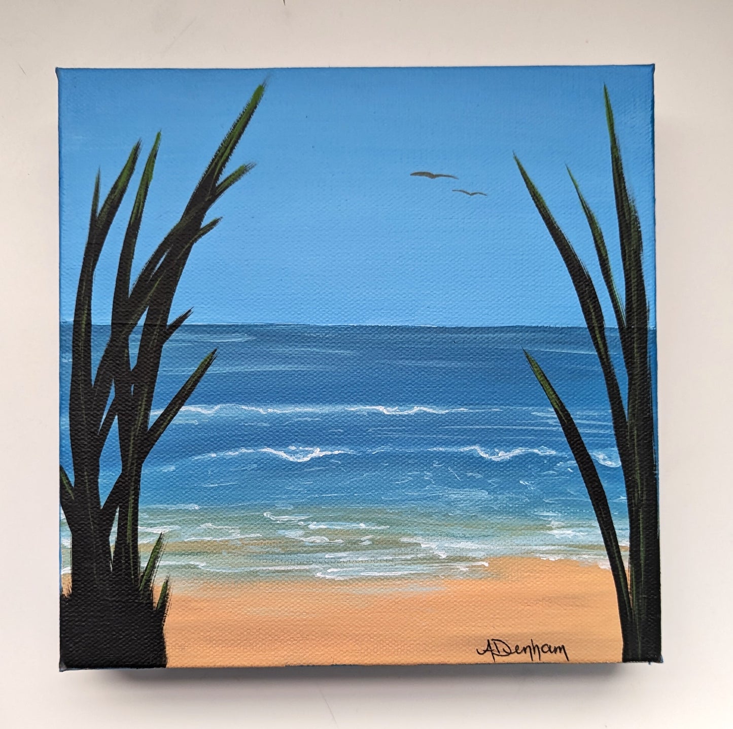 Hidden Escape, Beach Path Acrylic Painting