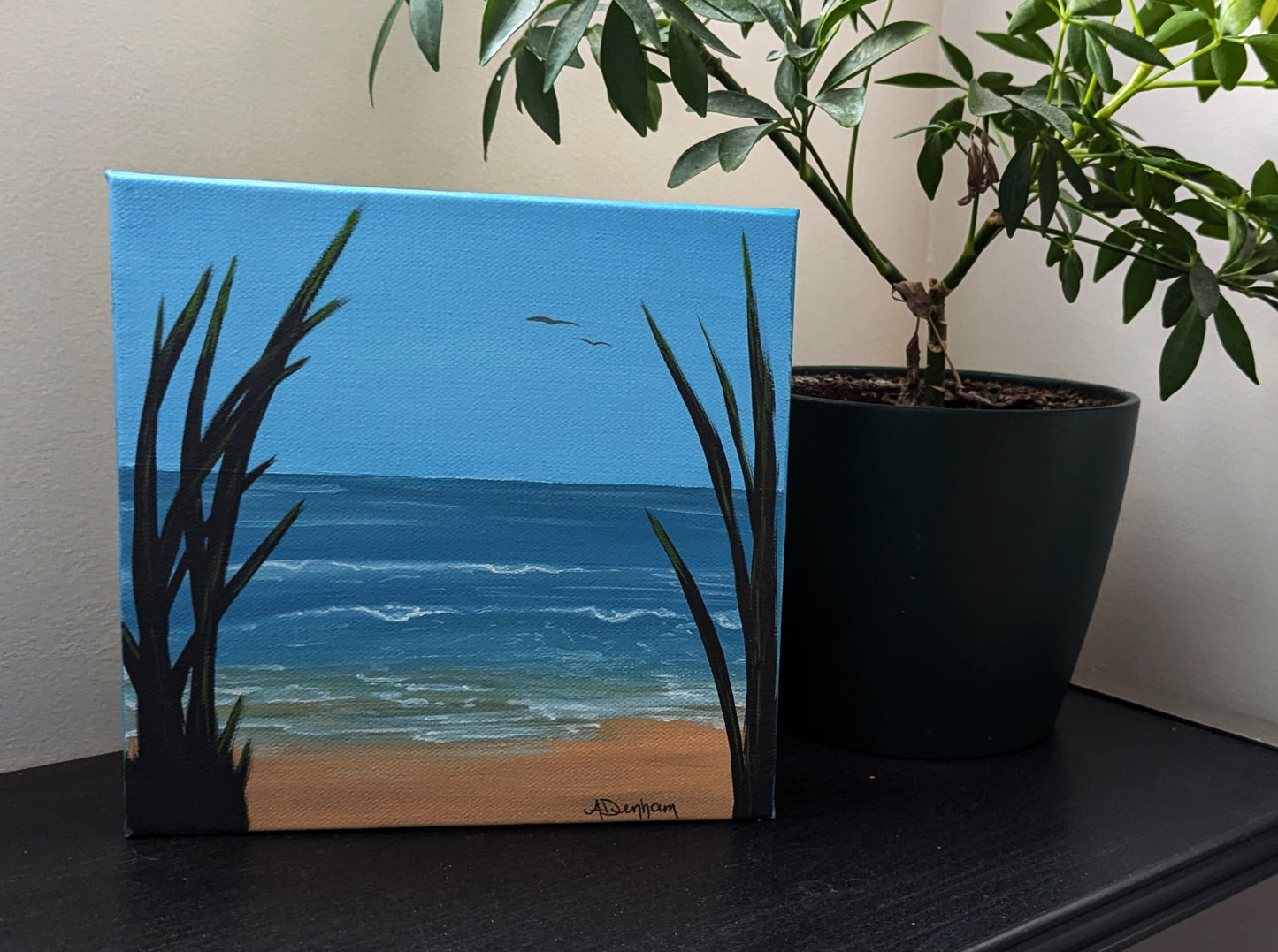 Hidden Escape, Beach Path Acrylic Painting