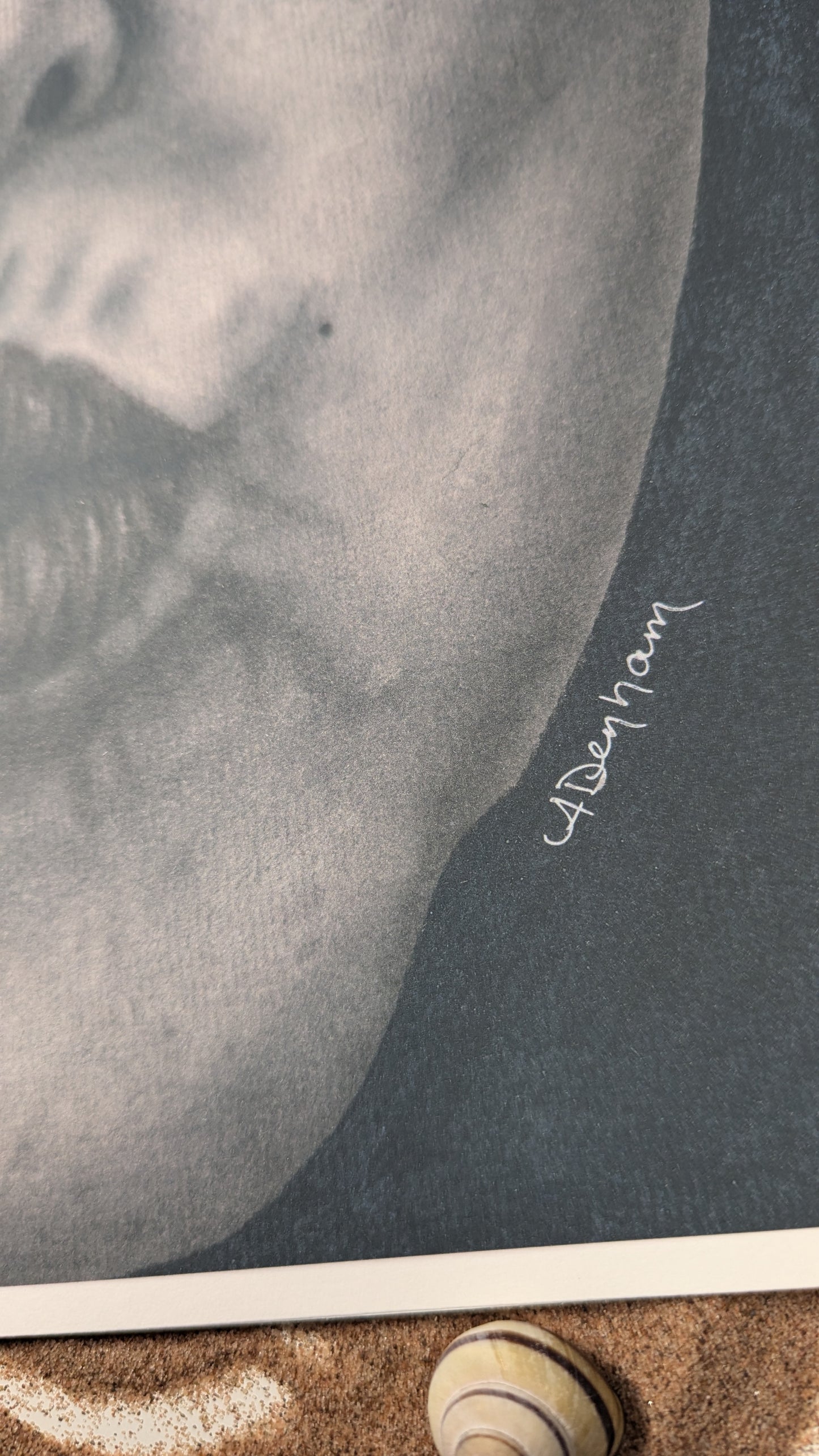 Woman's kiss sensual charcoal drawing print, sepia artwork print, 8.5" by 11"
