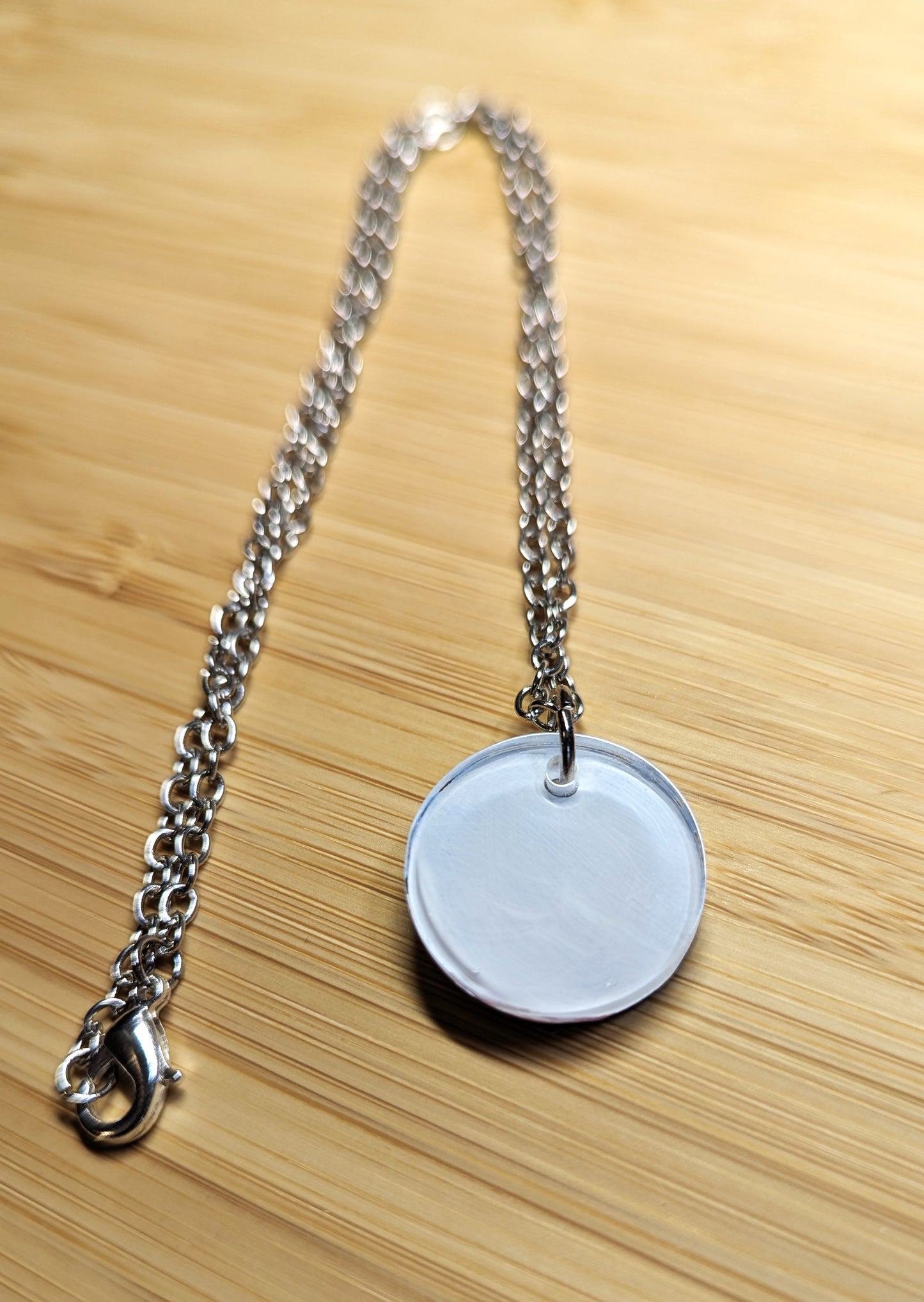 Palm Trees Sunset Silhouette Coin-shaped pendant necklace