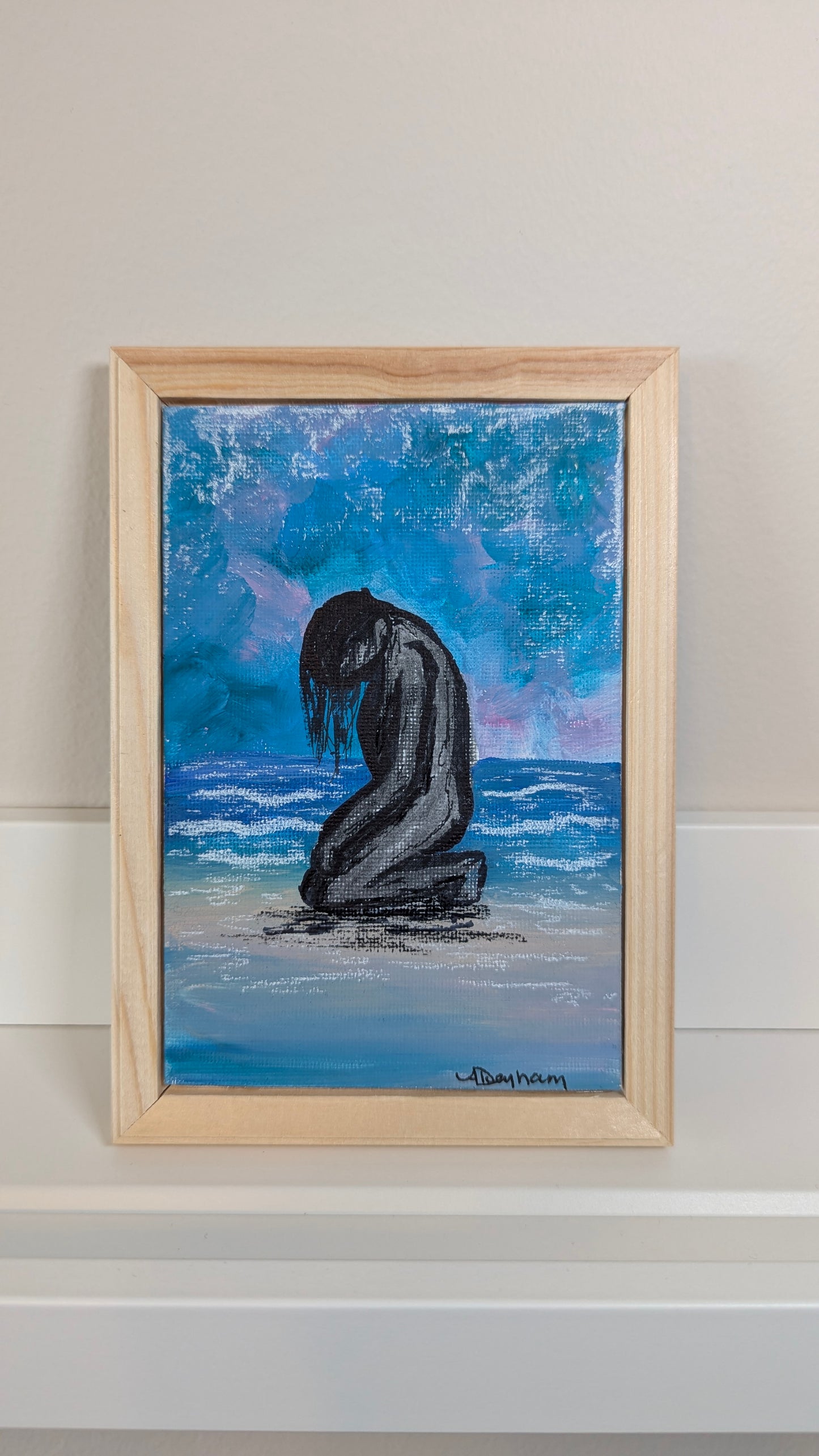 Crying by the beach