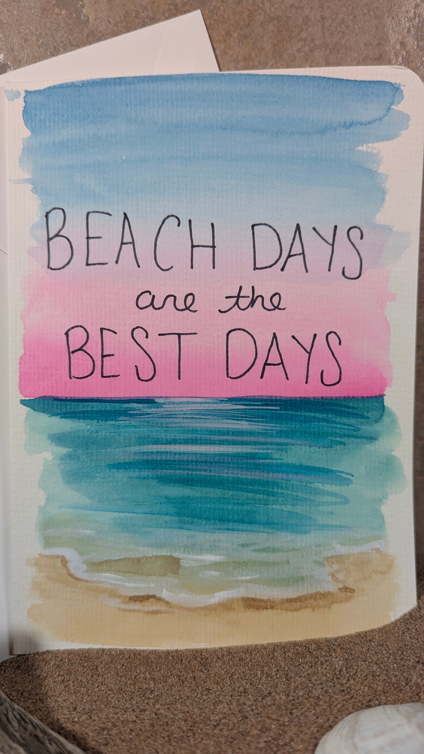 Pink sunset Beach Greeting Card - Beach Days are the Best Days
