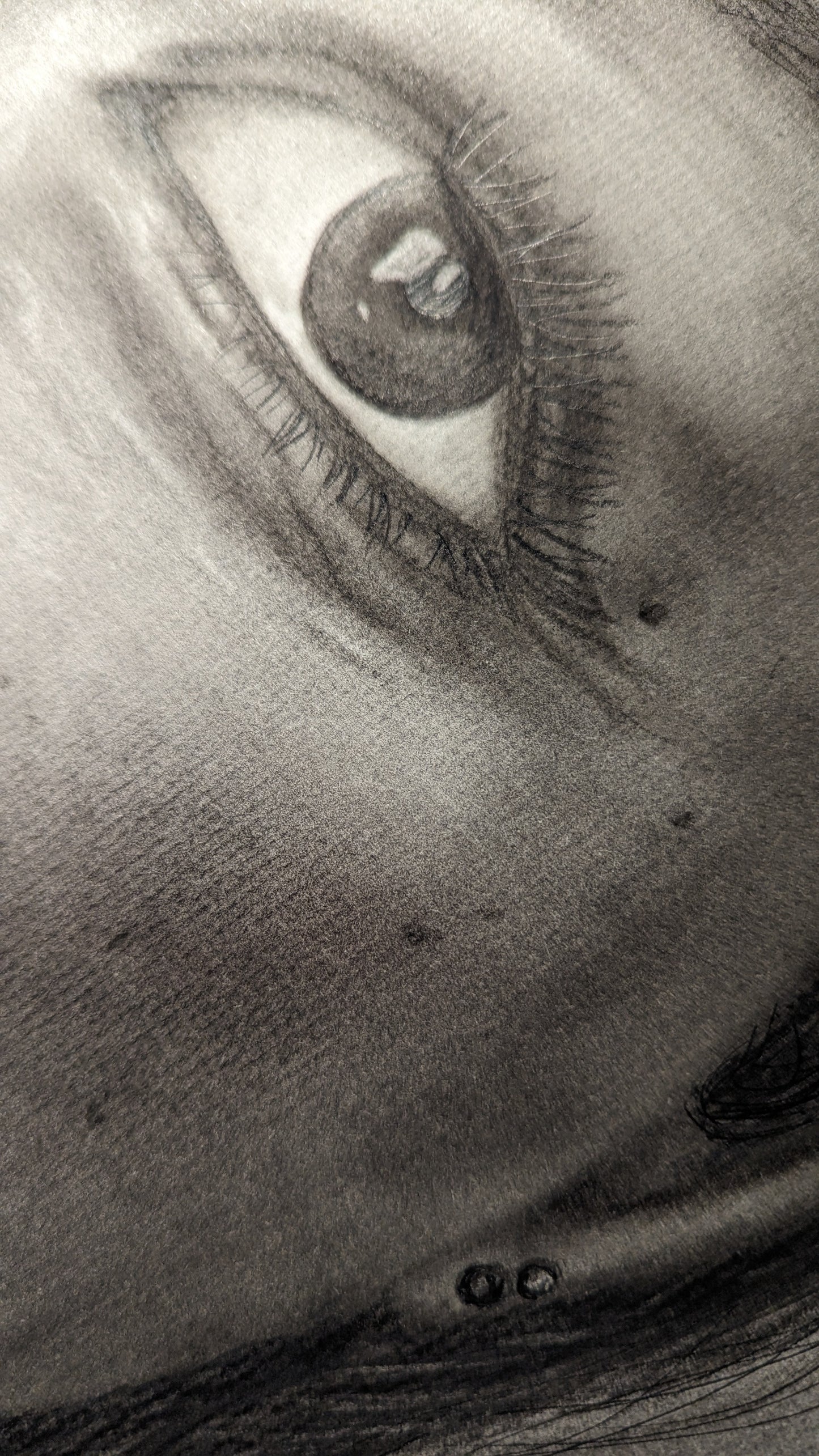 ORIGINAL Pieces of Me #5 - Hand Drawn Charcoal Self Portrait Art