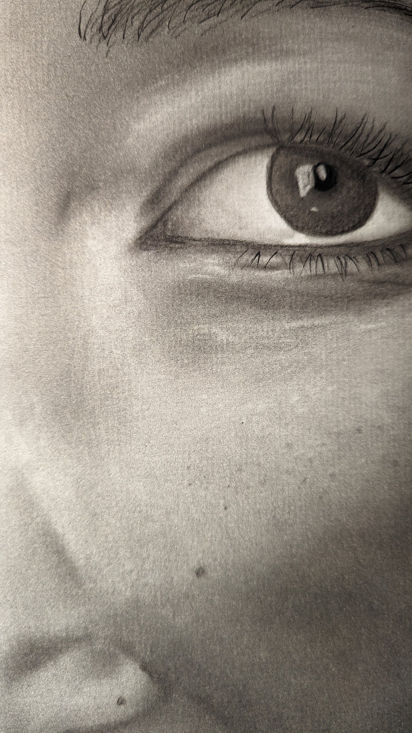 ORIGINAL Pieces of Me #5 - Hand Drawn Charcoal Self Portrait Art