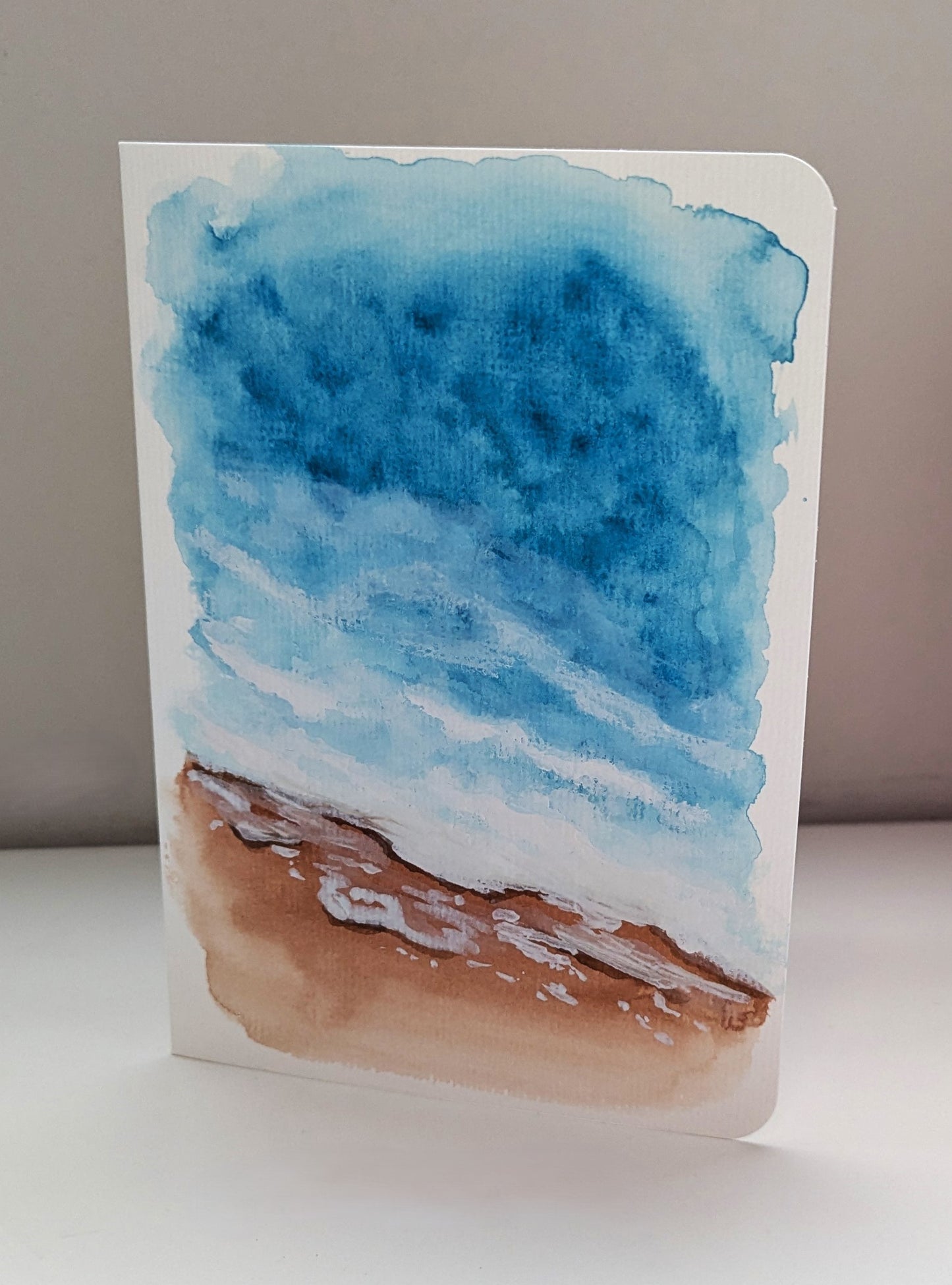 Greeting Card - Beach Greeting Card, Watercolor Ocean Card, Hand Painted Card