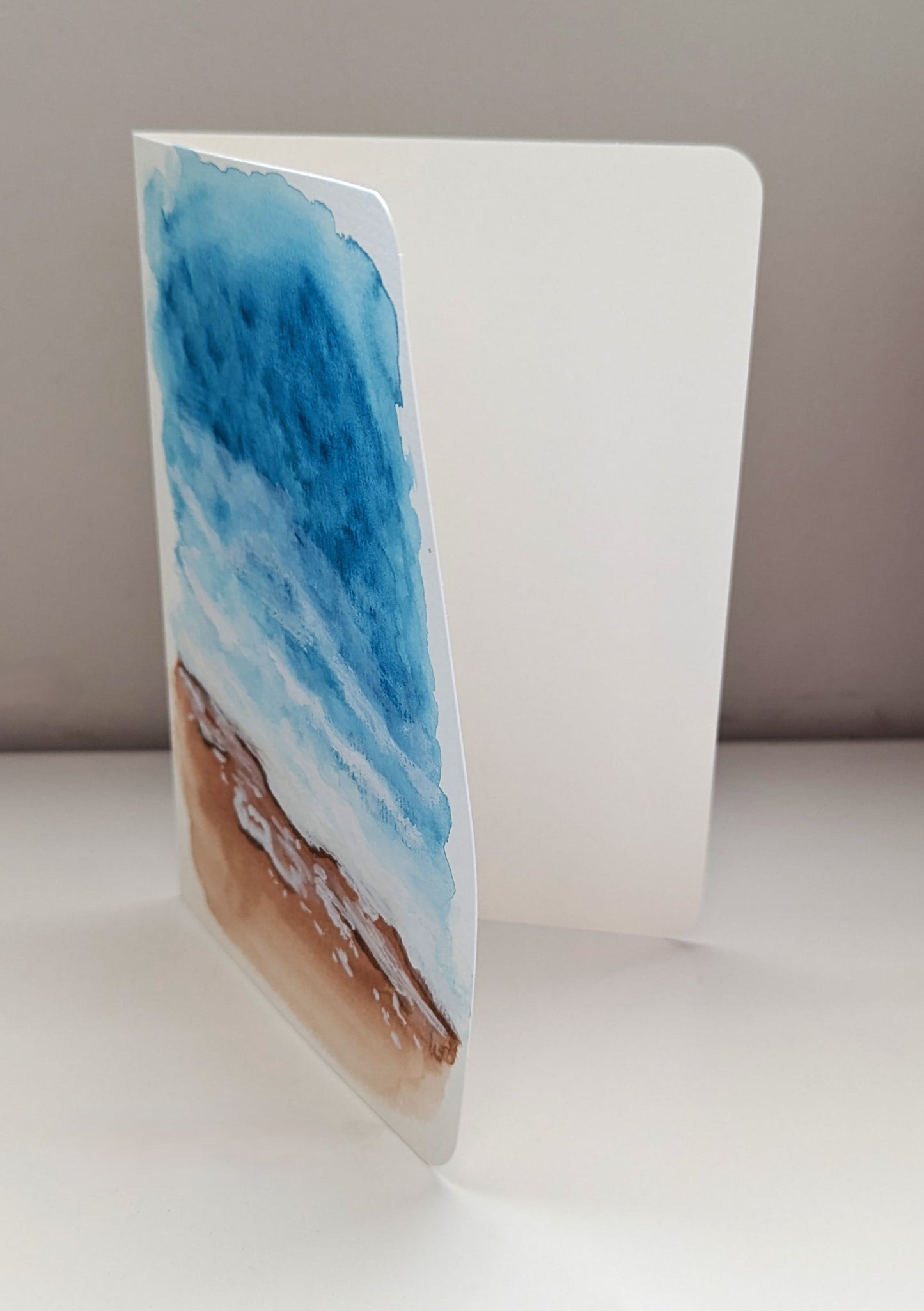 Greeting Card - Beach Greeting Card, Watercolor Ocean Card, Hand Painted Card