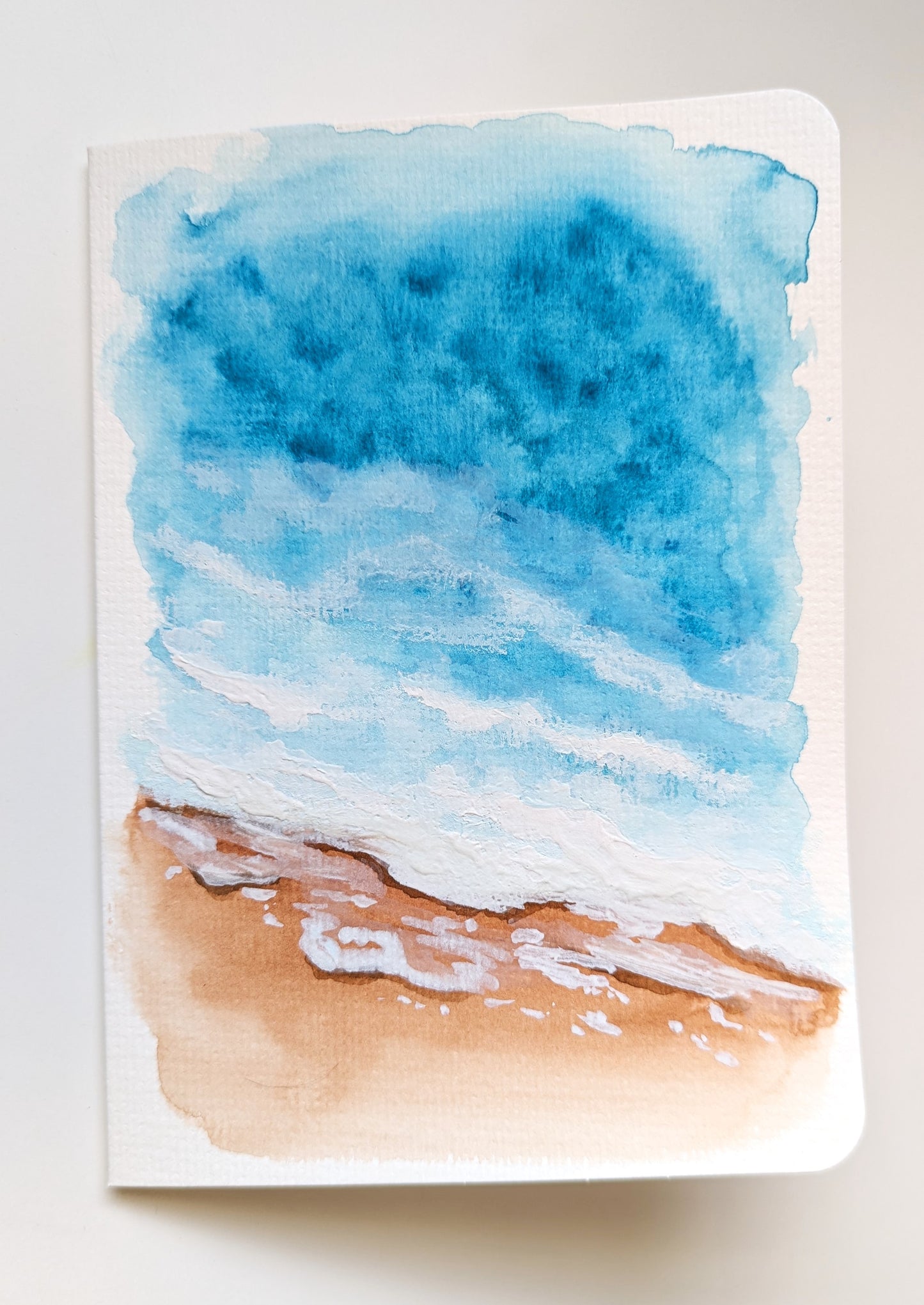 Greeting Card - Beach Greeting Card, Watercolor Ocean Card, Hand Painted Card