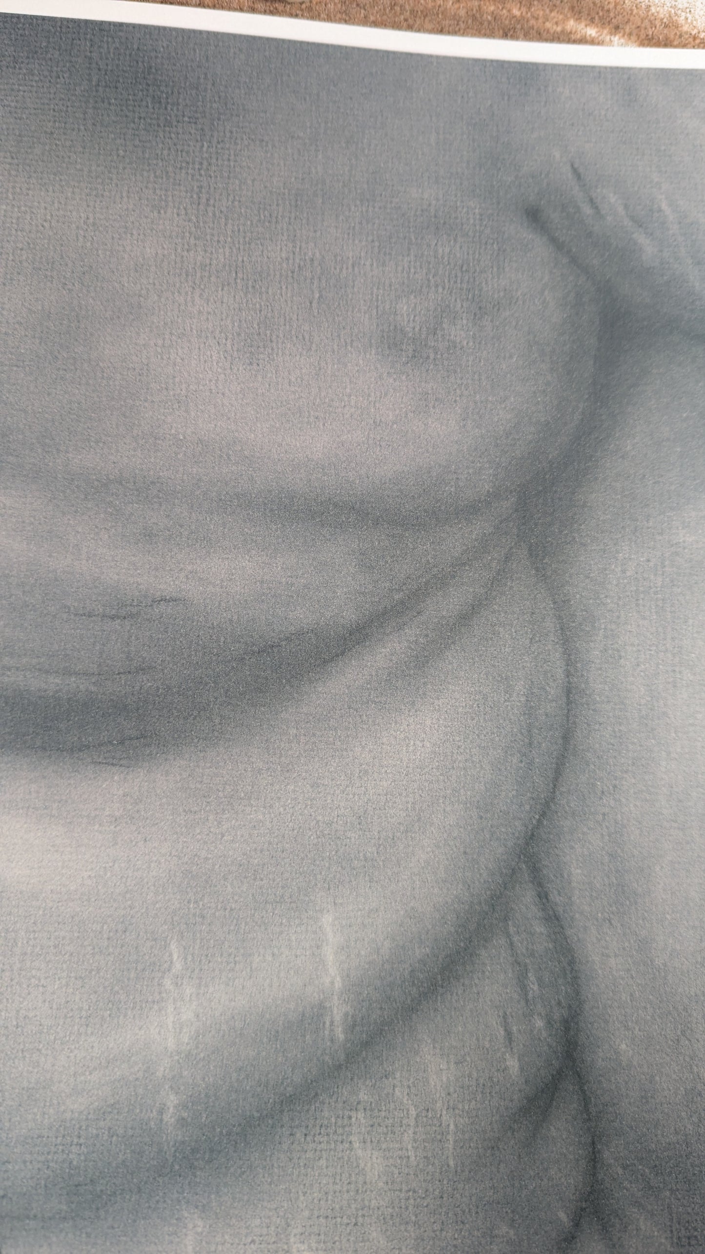 Woman's body, stretch marks, charcoal self portrait drawing, body positive print, sepia artwork print, 8.5" by 11"