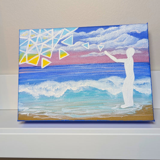 Shift Perspective Acrylic Art Piece Beach Wall Art
