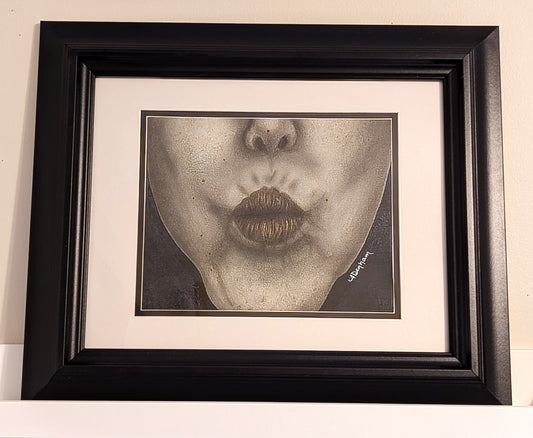 ORIGINAL - Pieces of Me #6, Hand Drawn Charcoal Self Portrait Art