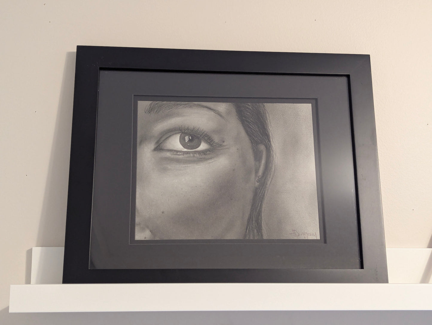 ORIGINAL Pieces of Me #5 - Hand Drawn Charcoal Self Portrait Art