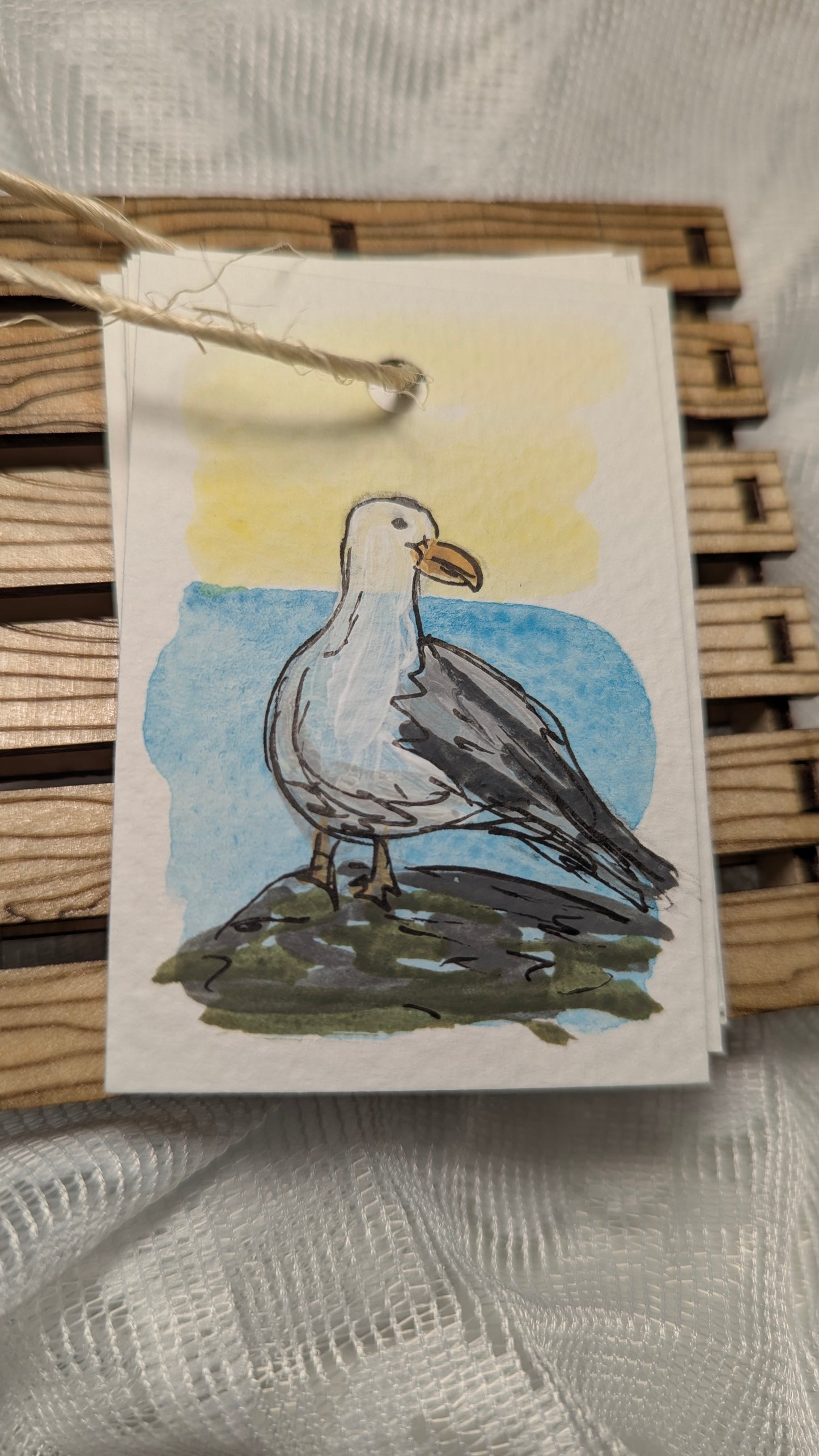 Beachy Hand Painted Gift Tag Pack (7 assorted tags)