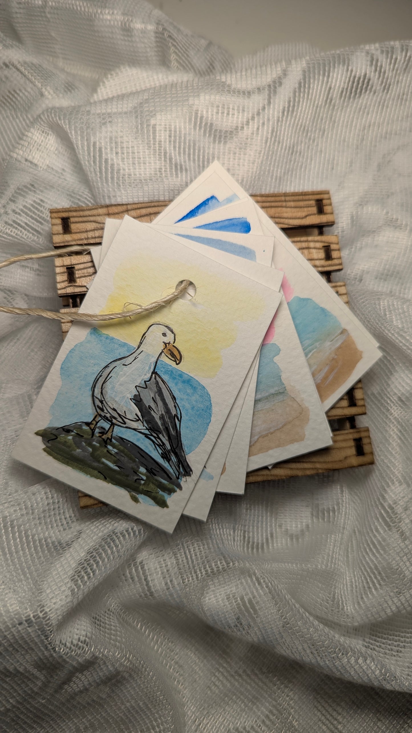 Beachy Hand Painted Gift Tag Pack (7 assorted tags)