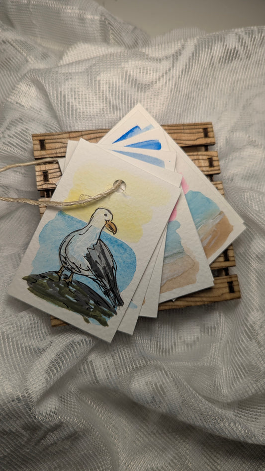 Beachy Hand Painted Gift Tag Pack (7 assorted tags)