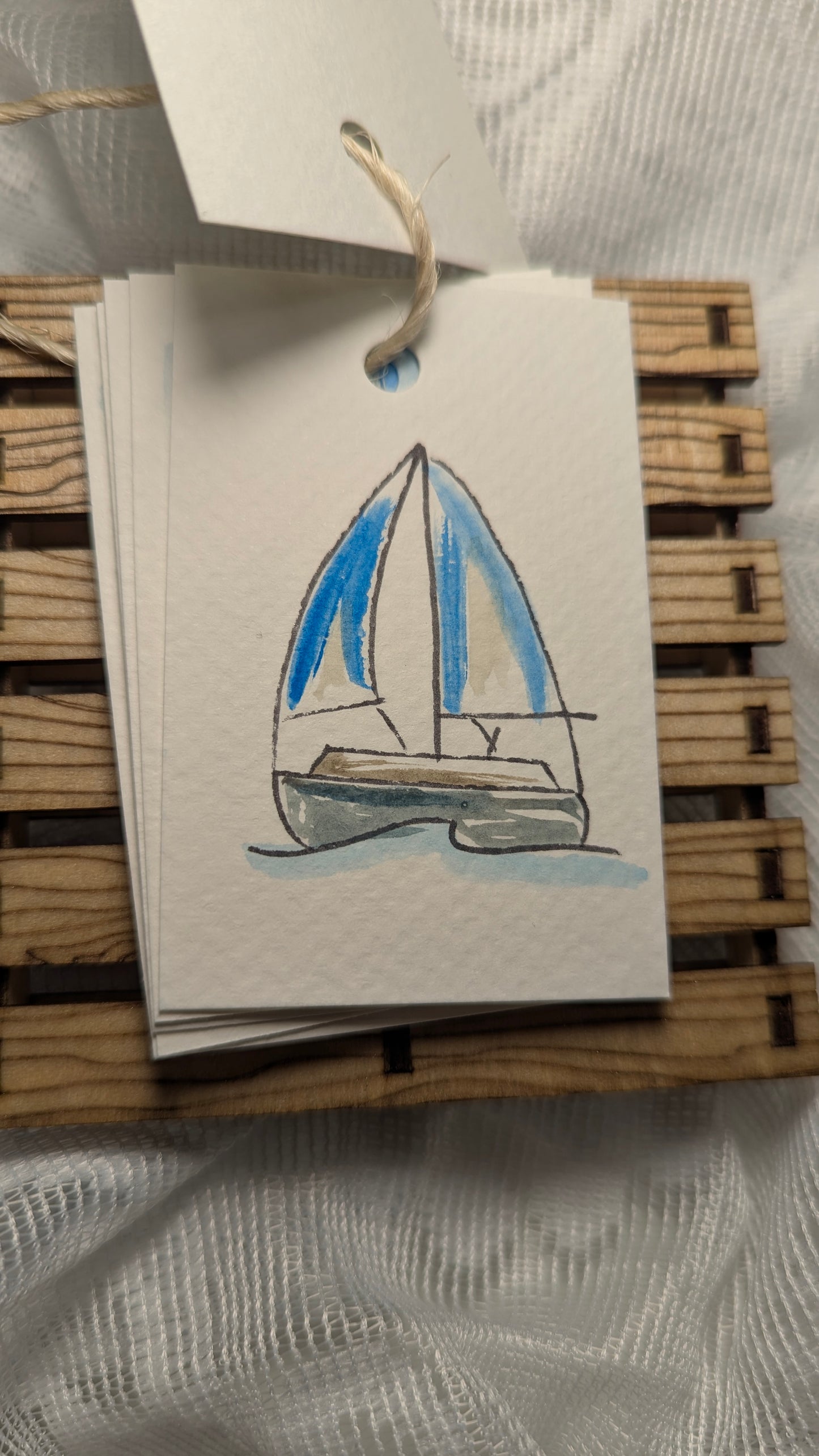 Beachy Hand Painted Gift Tag Pack (7 assorted tags)