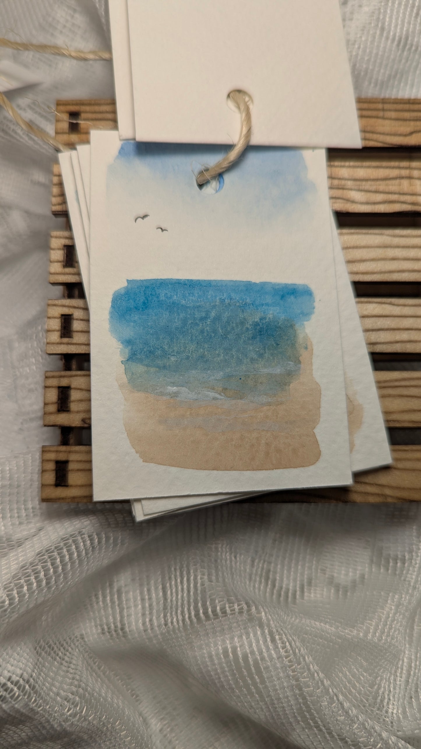 Beachy Hand Painted Gift Tag Pack (7 assorted tags)