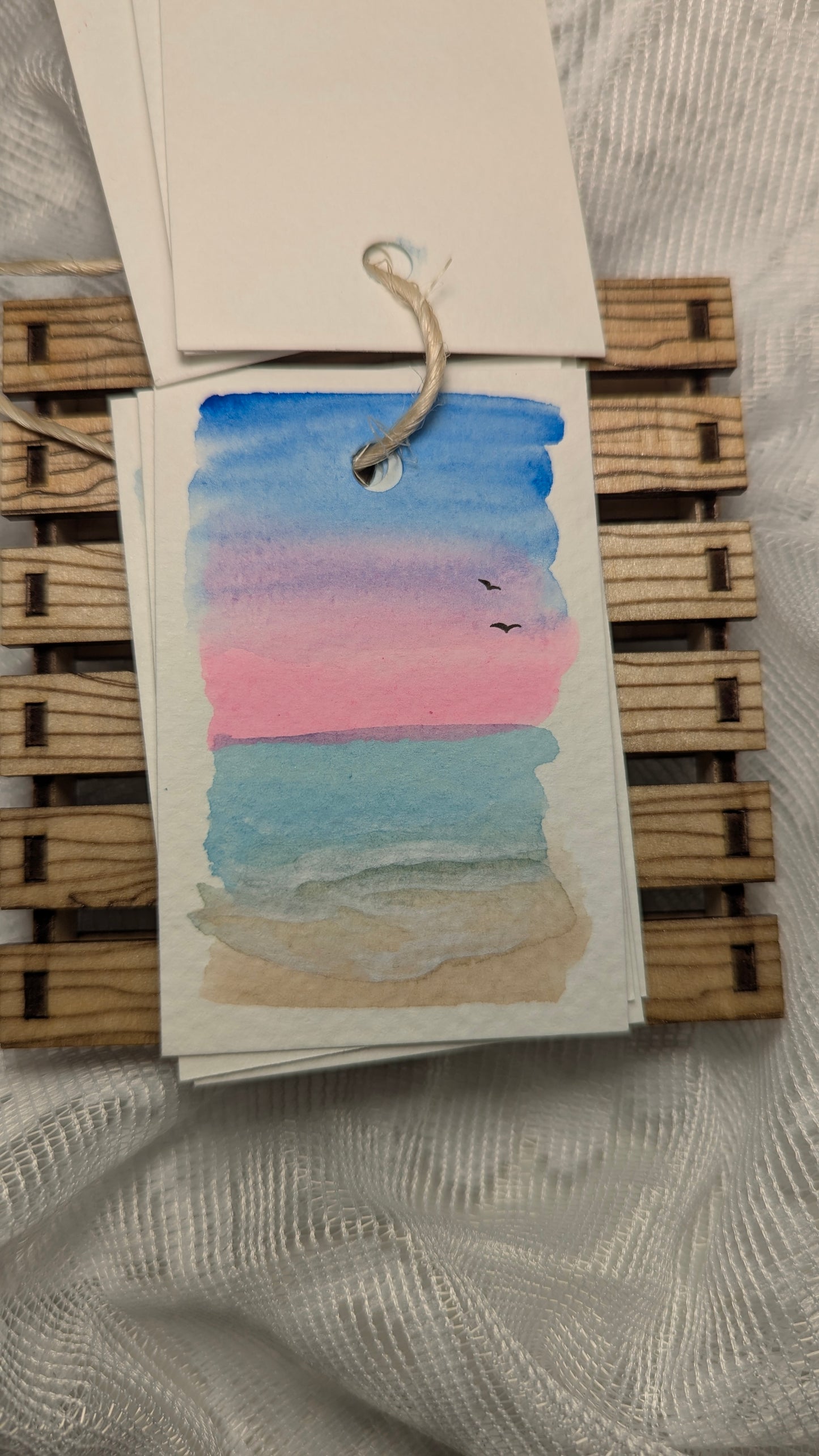 Beachy Hand Painted Gift Tag Pack (7 assorted tags)
