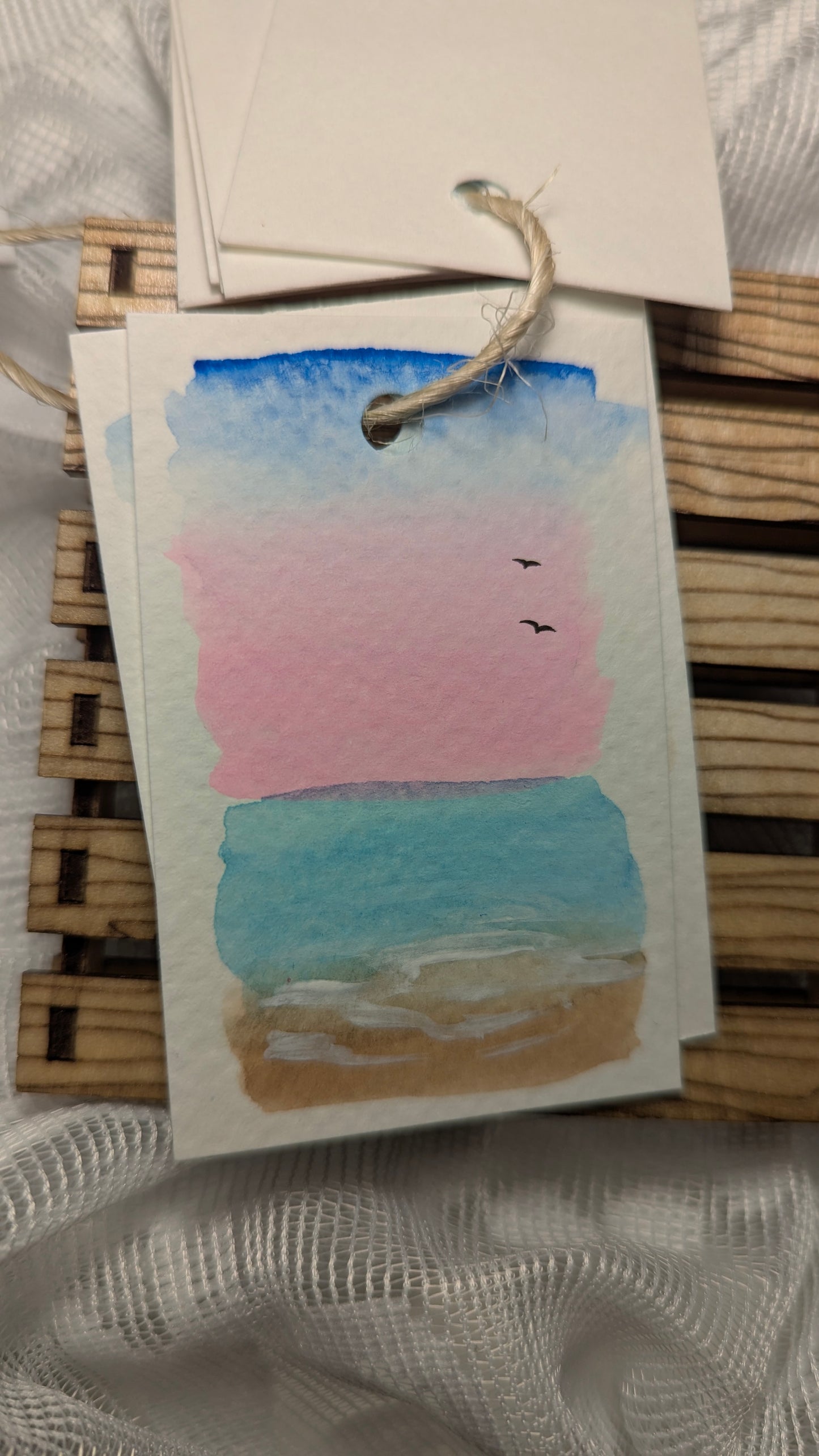 Beachy Hand Painted Gift Tag Pack (7 assorted tags)